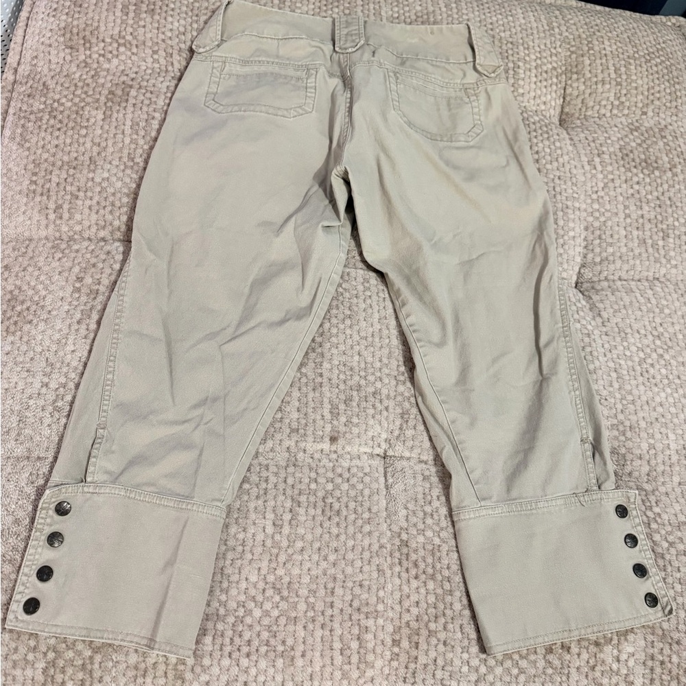 Younique Women’s Khaki Chinos with Button Cuffs Y2K